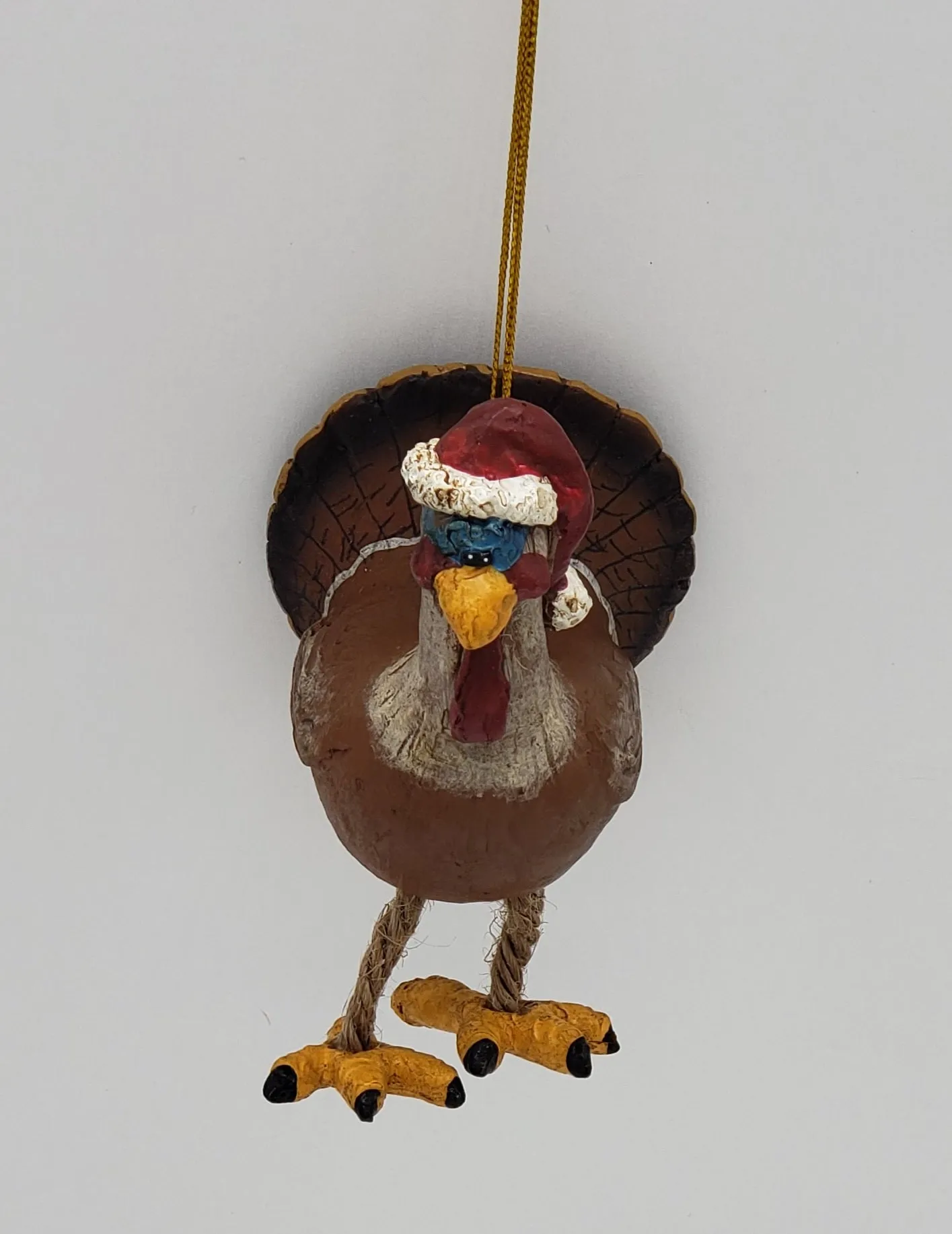 Dangling Leg Turkey Christmas Ornament