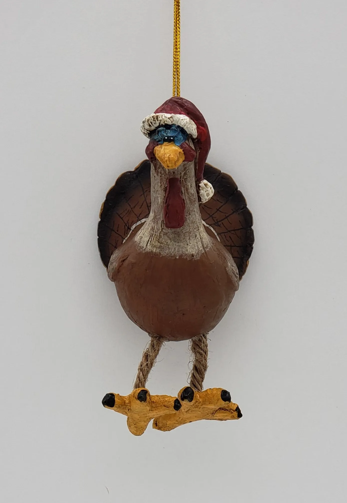 Dangling Leg Turkey Christmas Ornament