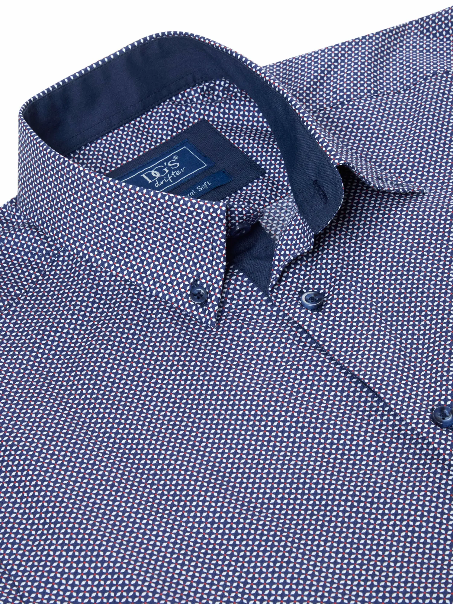 Daniel Grahame Long Sleeve Casual Shirt - Navy/Red