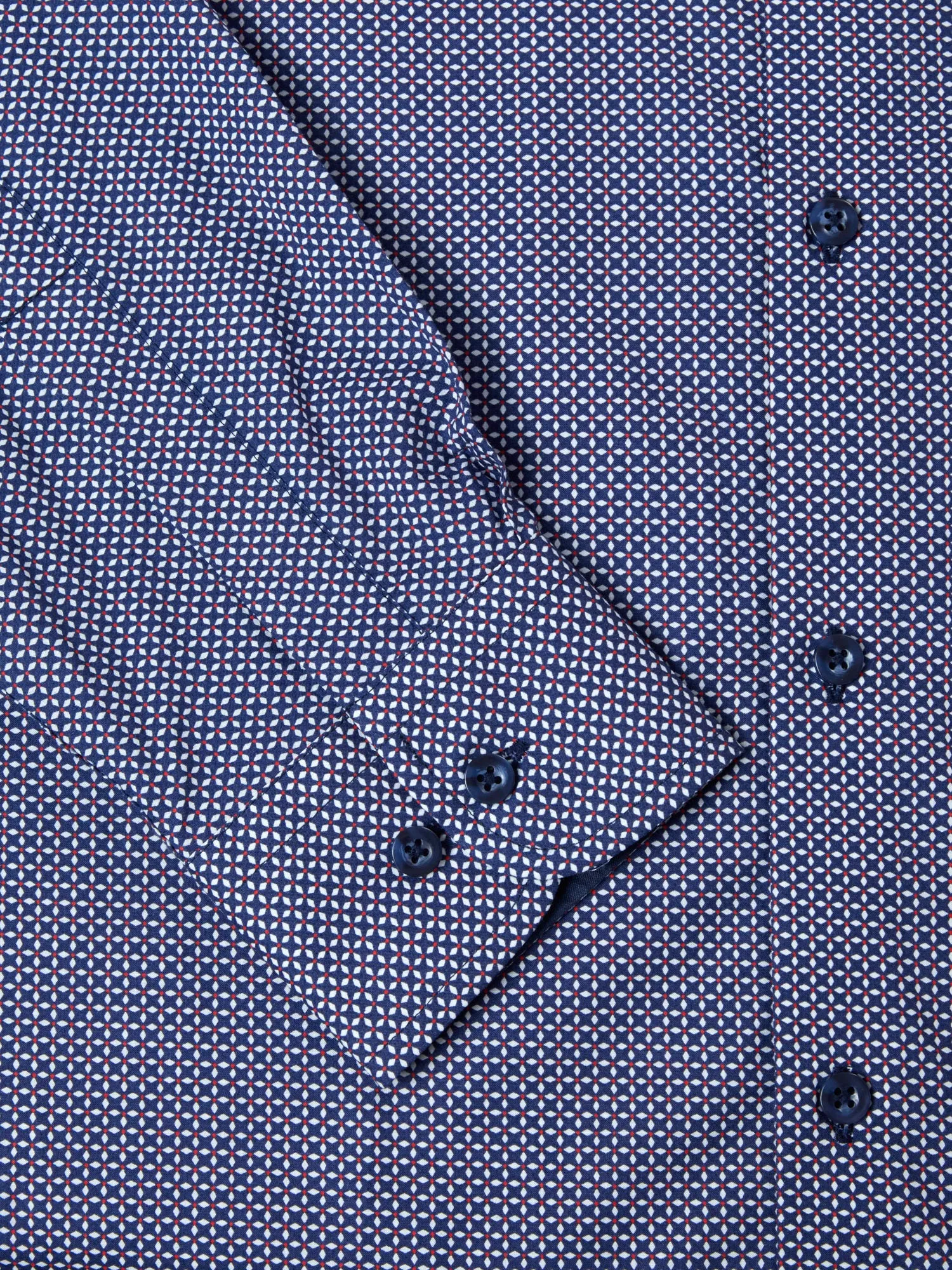 Daniel Grahame Long Sleeve Casual Shirt - Navy/Red