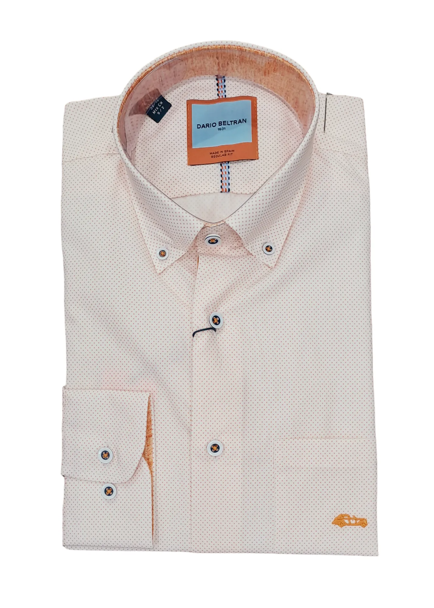 Dario Beltran Abella Long Sleeve Casual Shirt - Orange