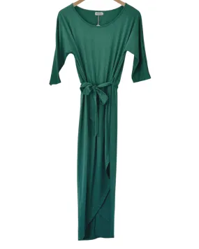 Dark Autumn Serpentine Tie Waist Maxi Dress
