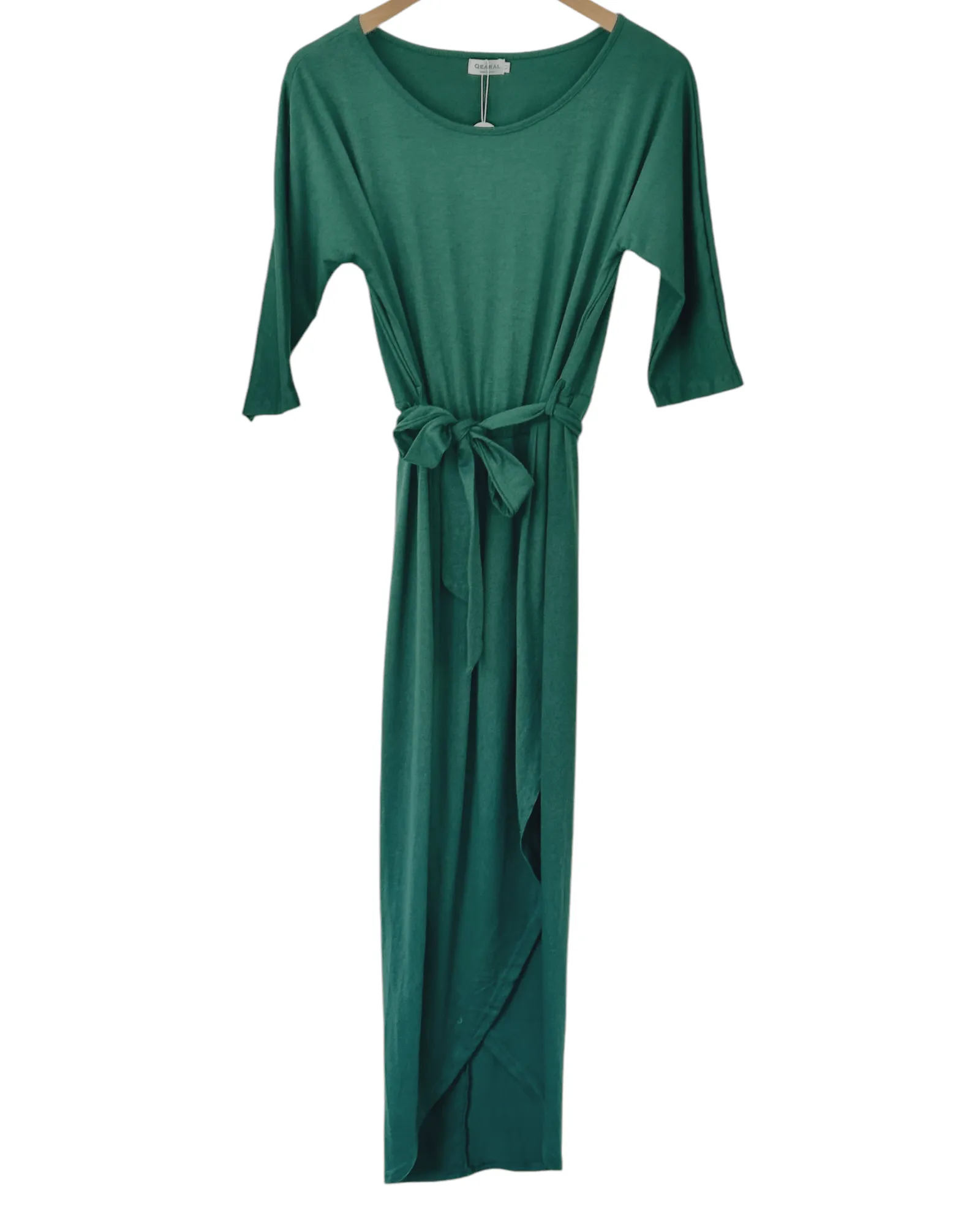 Dark Autumn Serpentine Tie Waist Maxi Dress