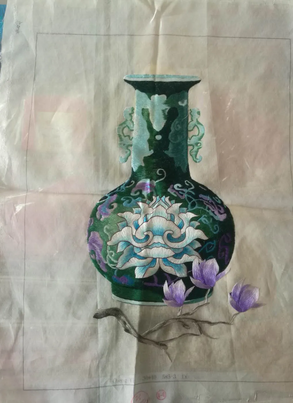 Declicate fashion Hand embroideried Suzhou Embroidery Art:blue peacock