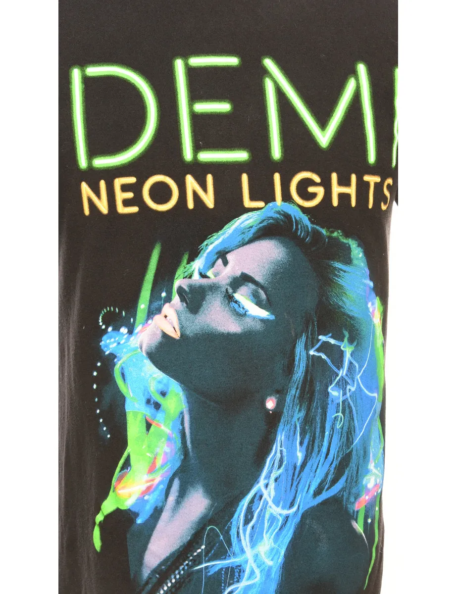 Demi Lovato Black Band T-shirt - L