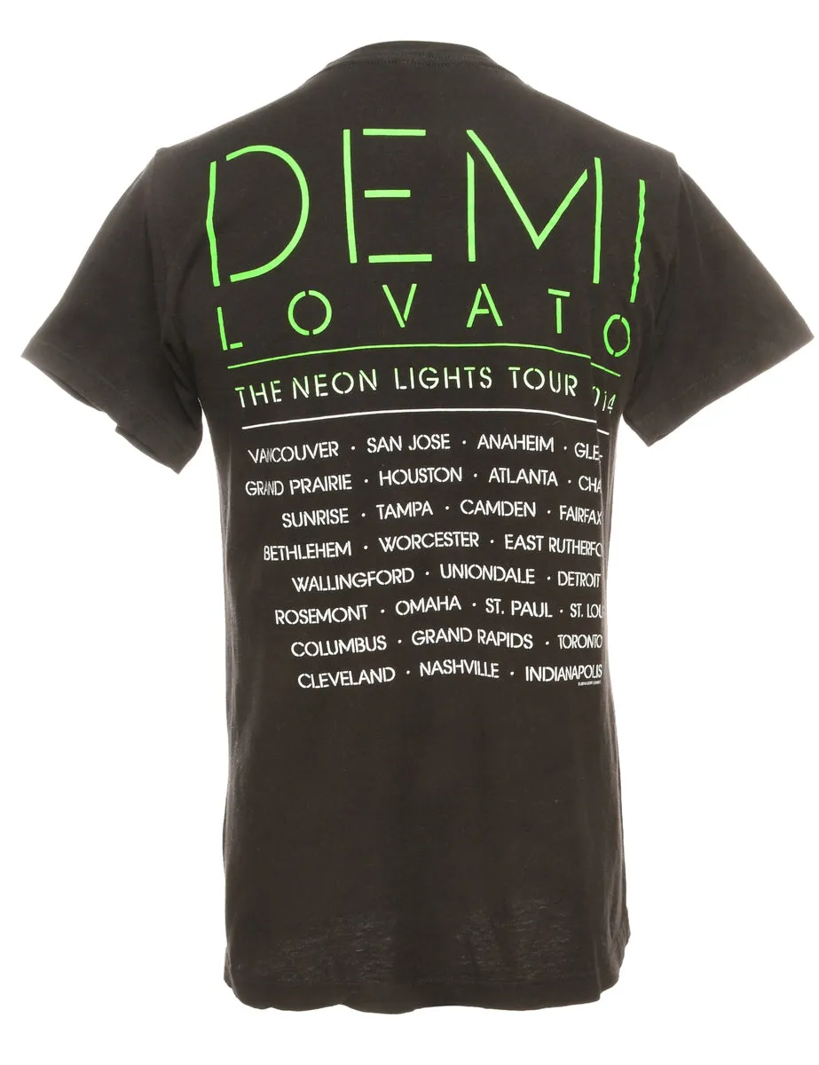 Demi Lovato Black Band T-shirt - L