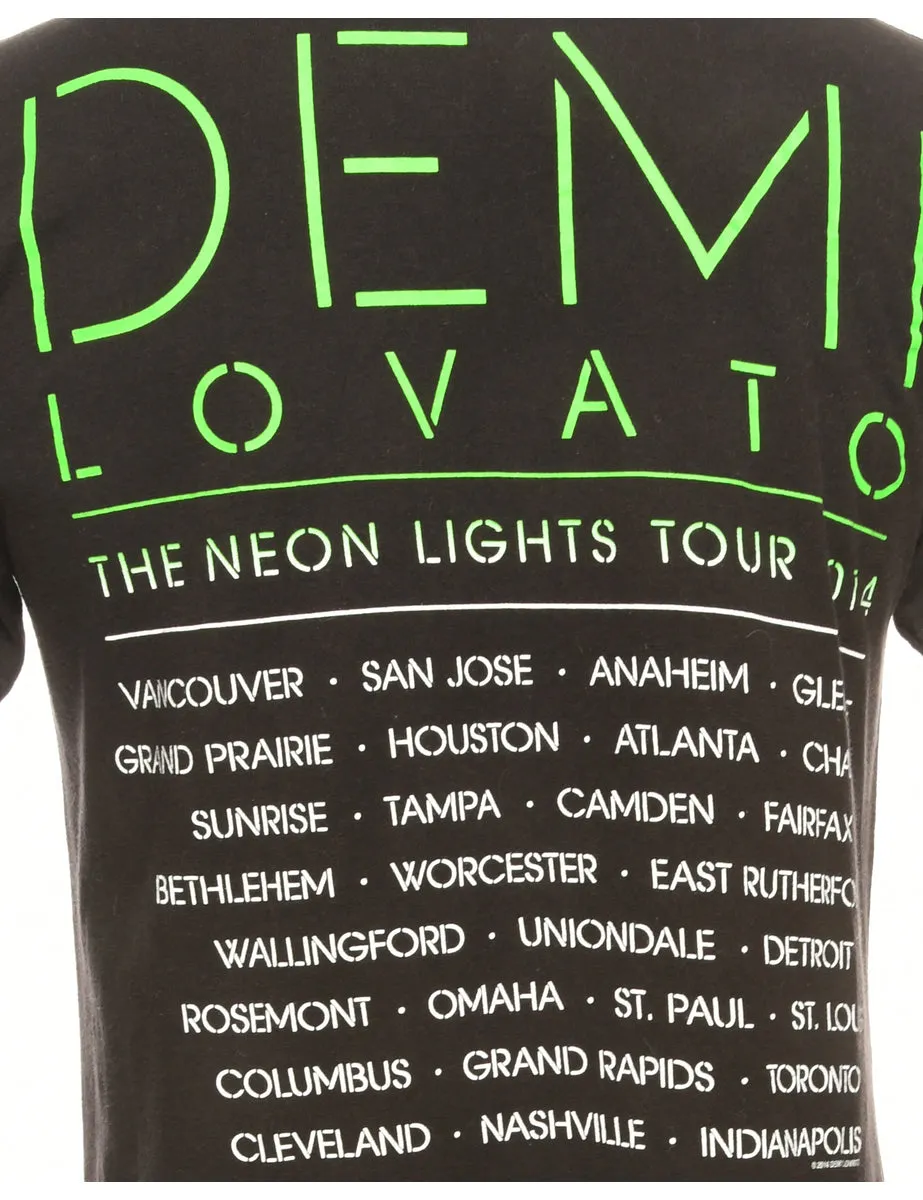 Demi Lovato Black Band T-shirt - L