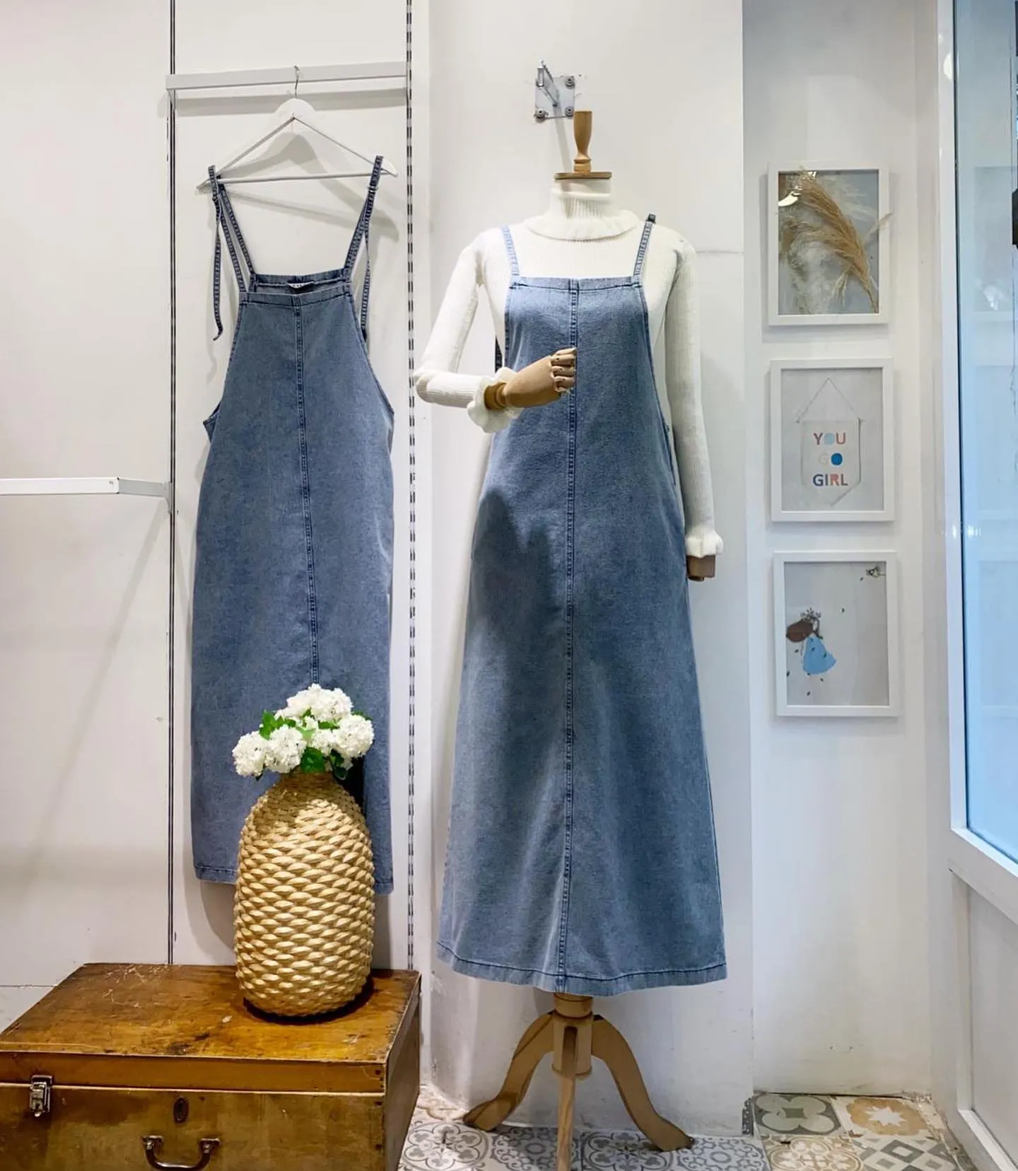 Denim Overall Dress