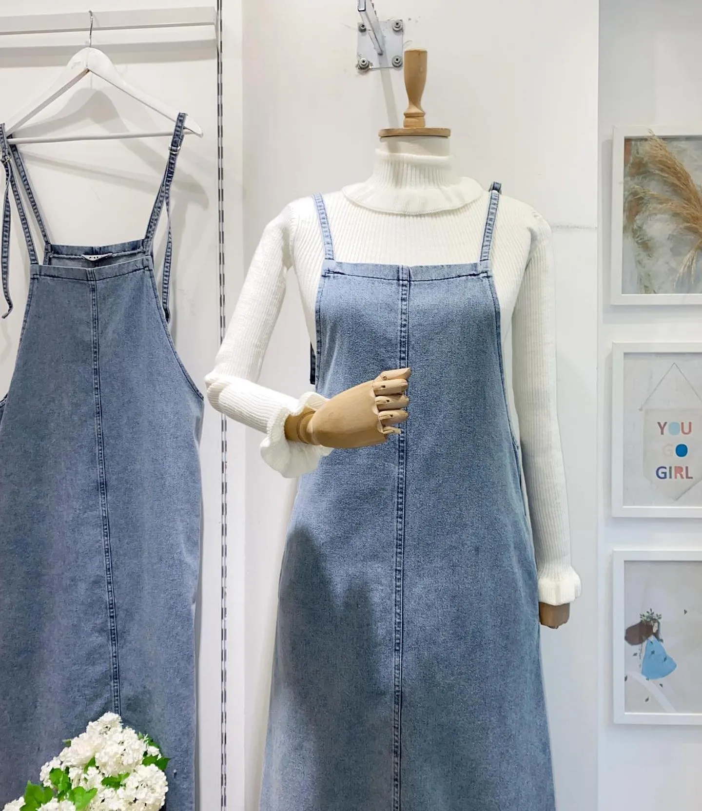 Denim Overall Dress