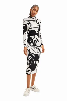 Desigual Mickito A Long Sleeve Bodycon Mickey Dress 23WWVK65