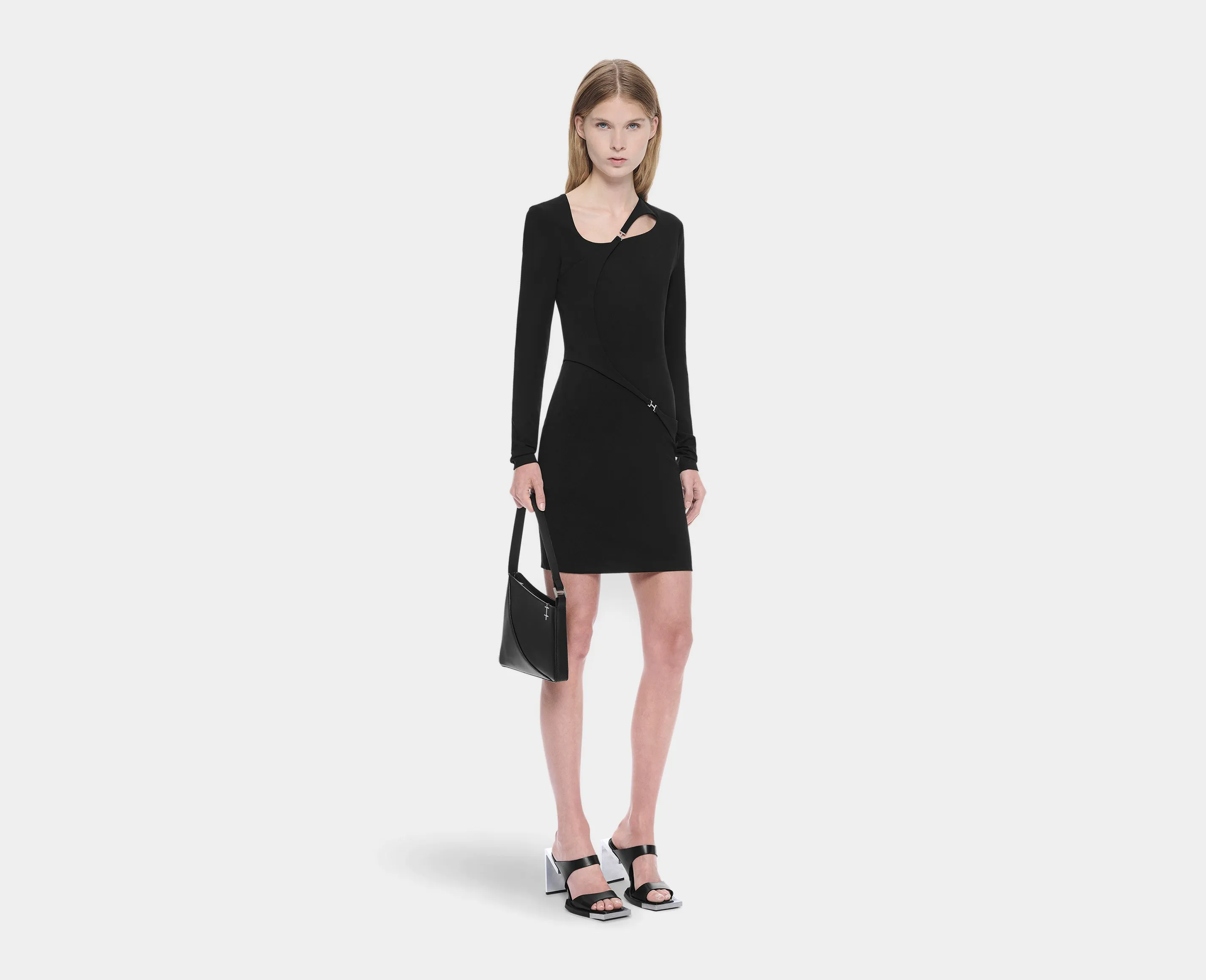 DRAPPED CARABINER DRESS
