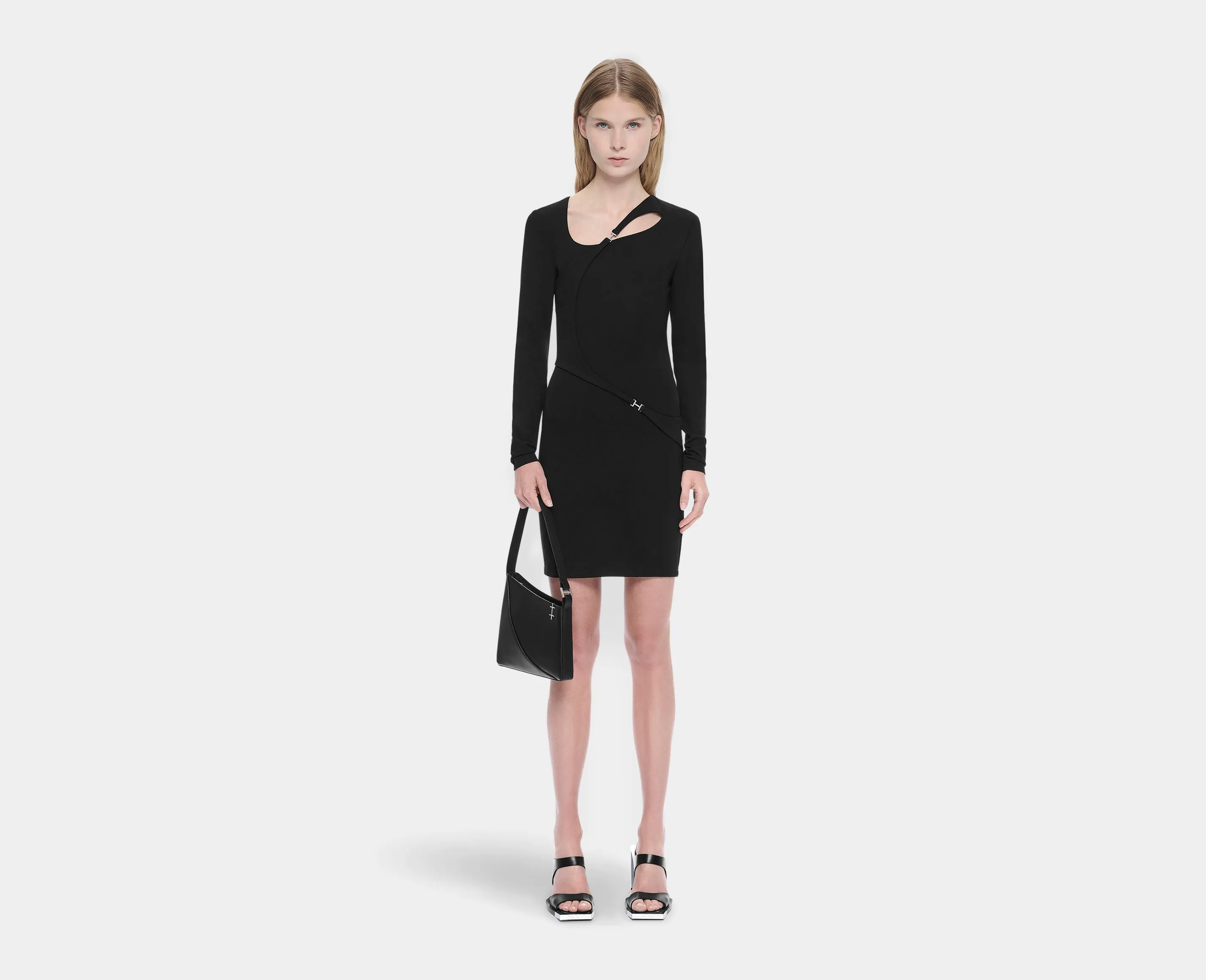 DRAPPED CARABINER DRESS