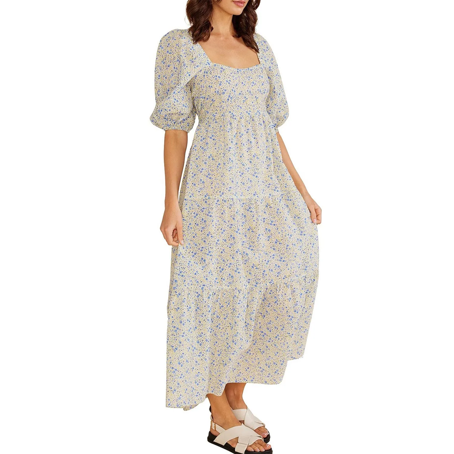 Dress Briella Midi - Ditzy floral