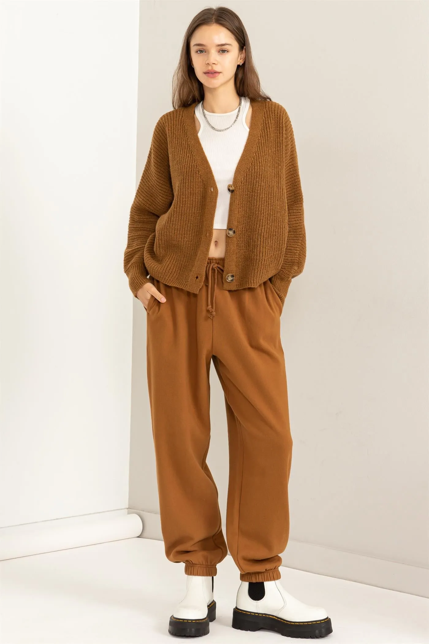 DZ24A317-High-waist Drawstring Joggger Pants