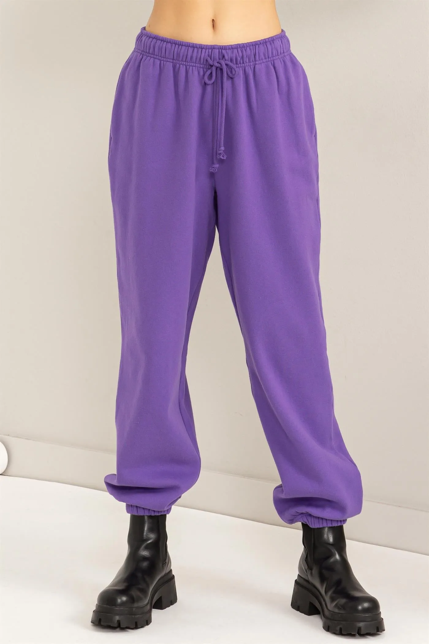 DZ24A317-High-waist Drawstring Joggger Pants