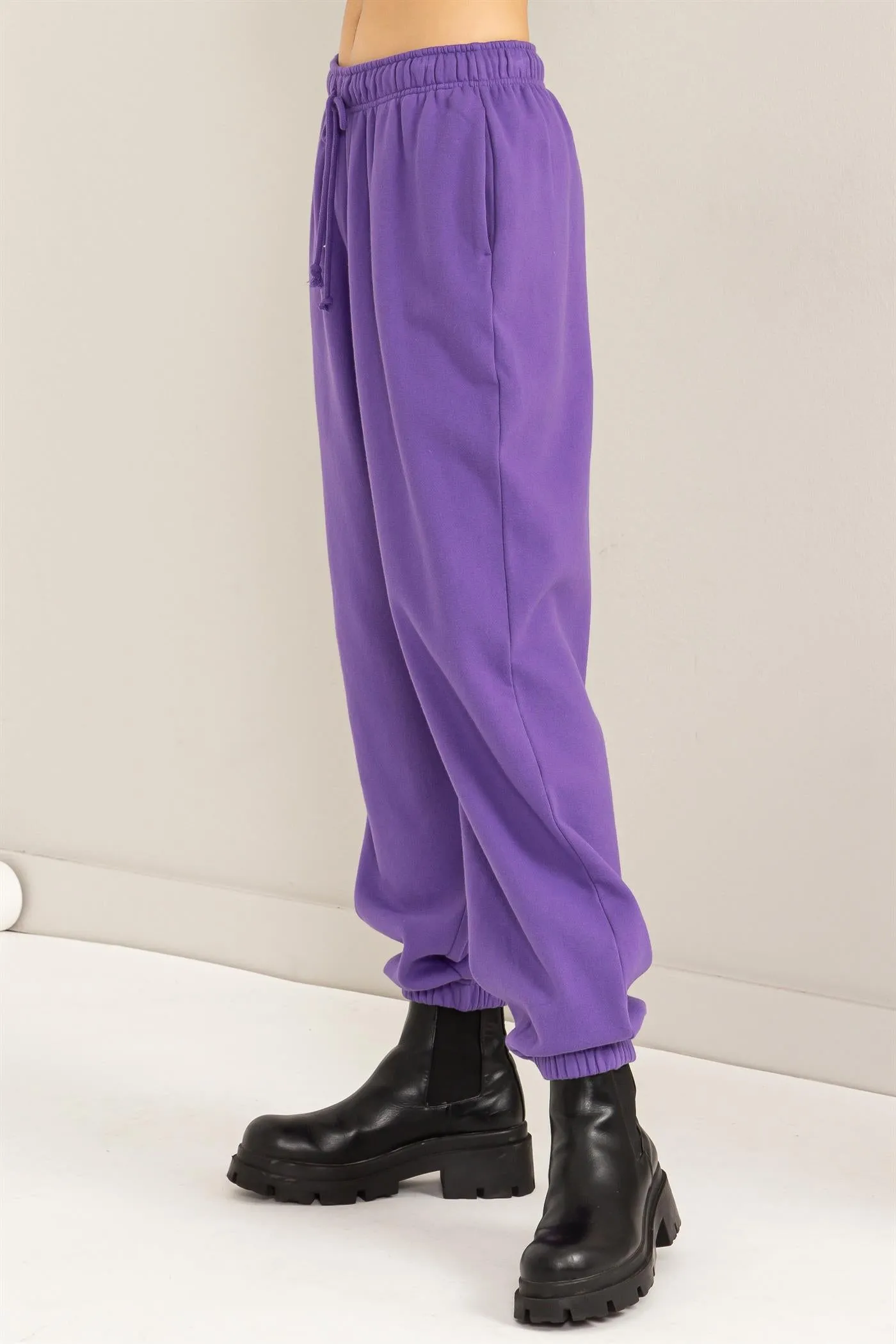 DZ24A317-High-waist Drawstring Joggger Pants