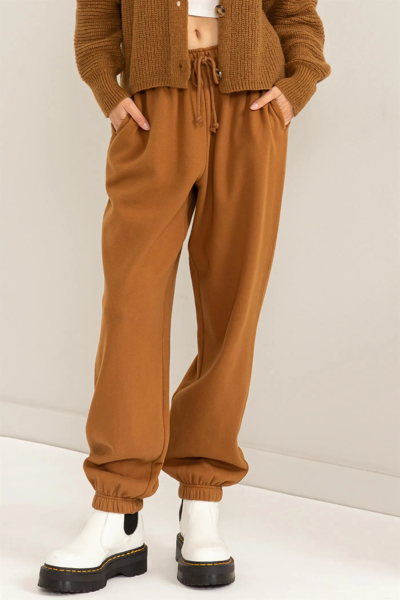 DZ24A317-High-waist Drawstring Joggger Pants