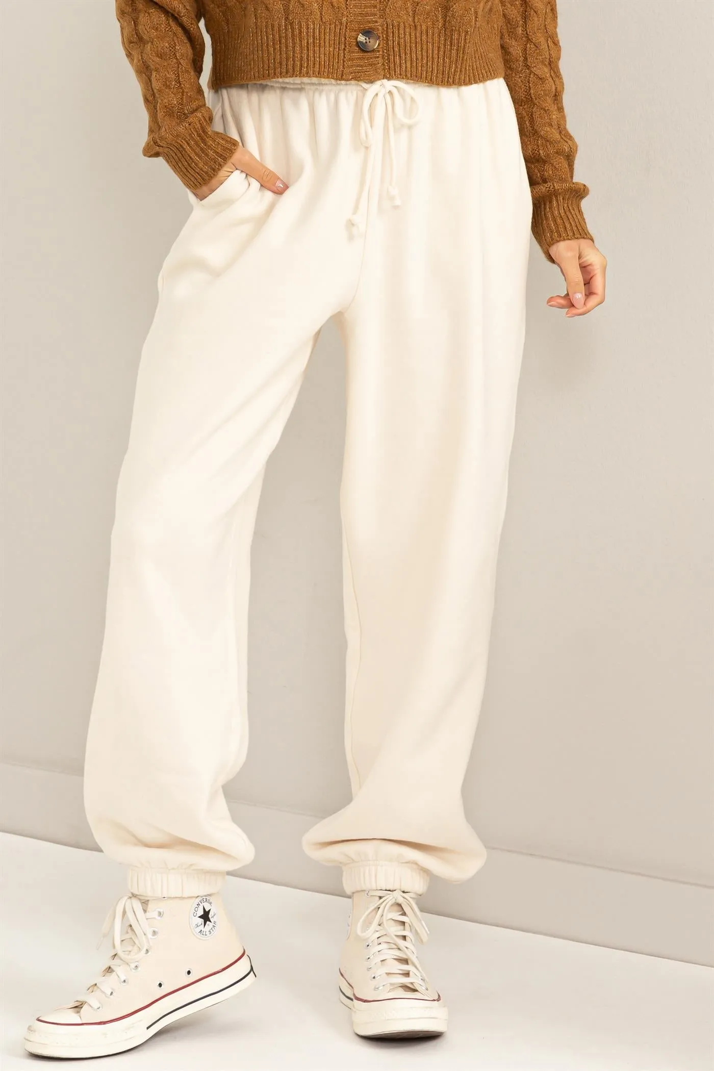 DZ24A317-High-waist Drawstring Joggger Pants