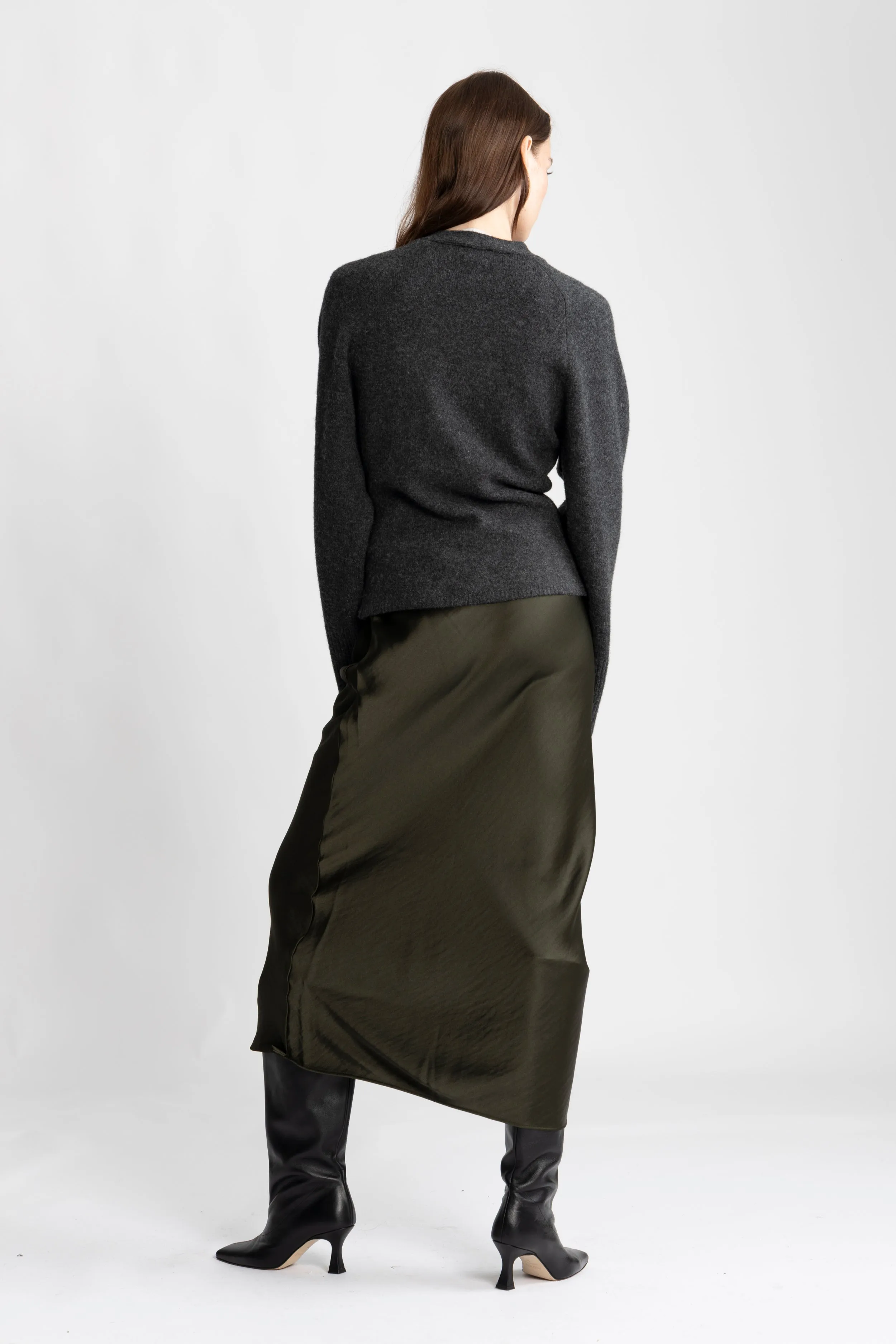 Elisabeth Knit Cardigan - Dark Grey Melange