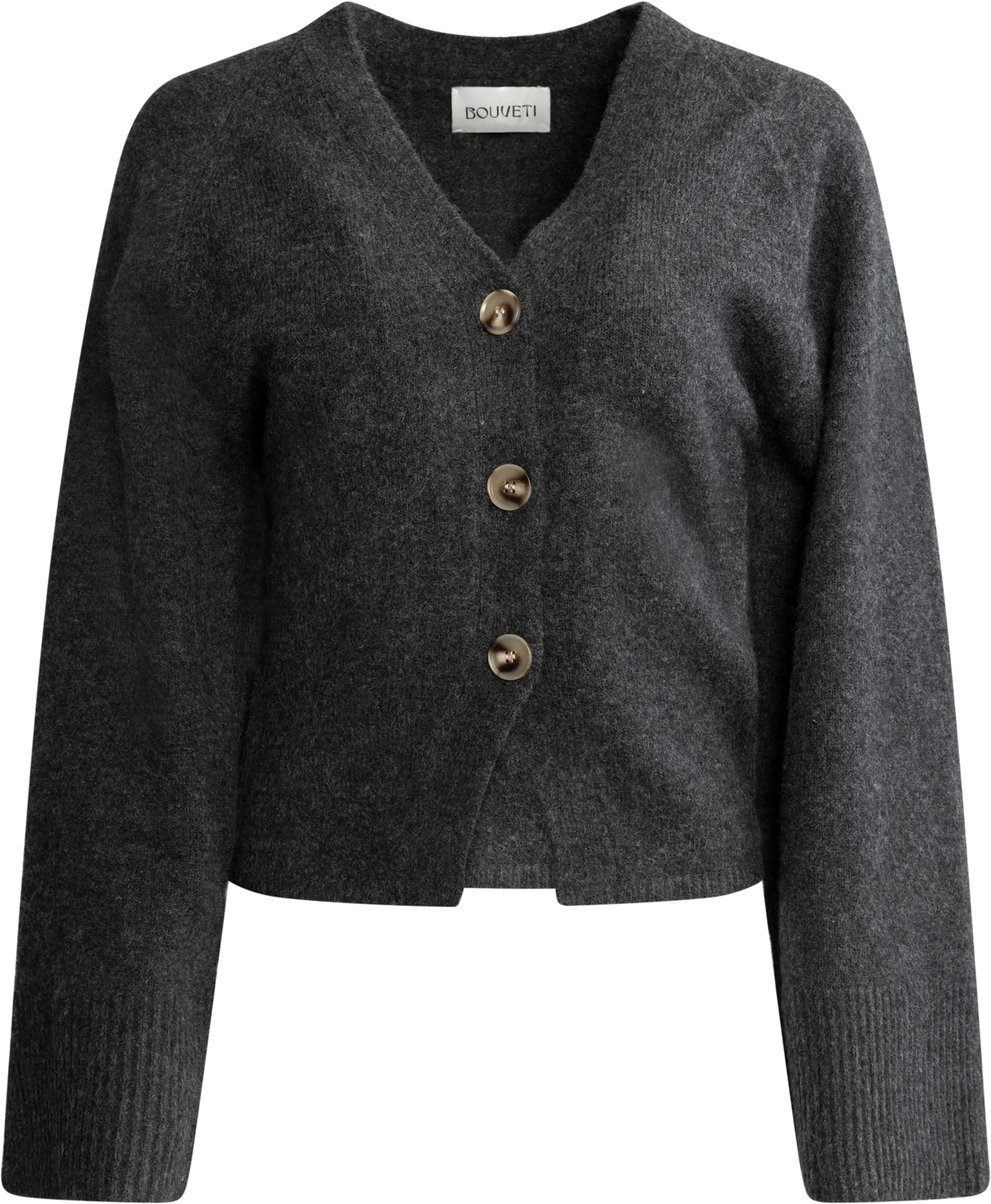 Elisabeth Knit Cardigan - Dark Grey Melange