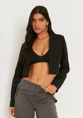 Erica Black Crop Blazer