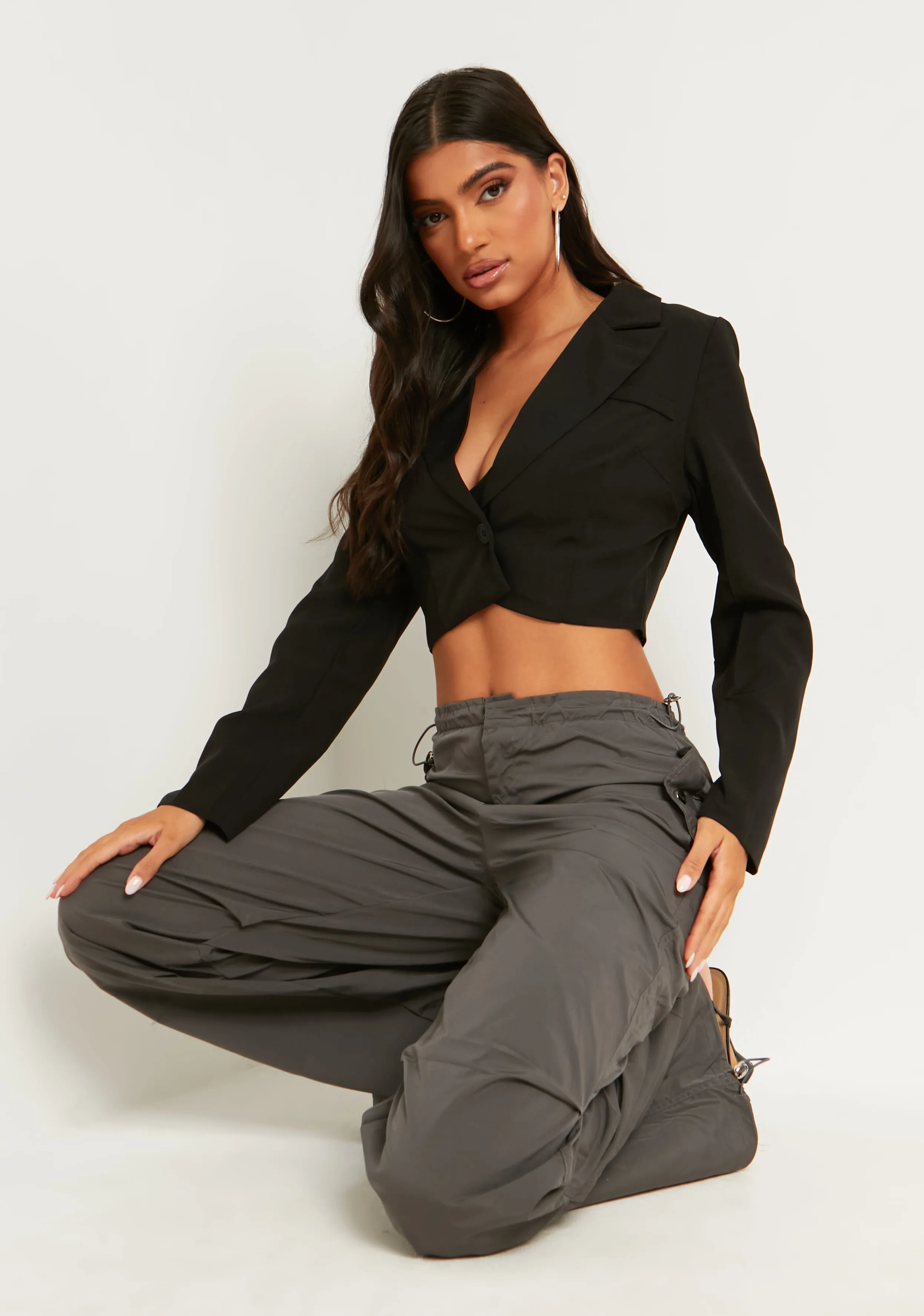 Erica Black Crop Blazer