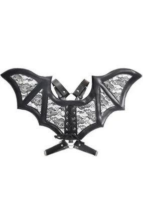 Faux Leather & Lace Wing Harness