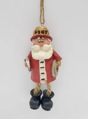 FDNY Santa Christmas Ornament
