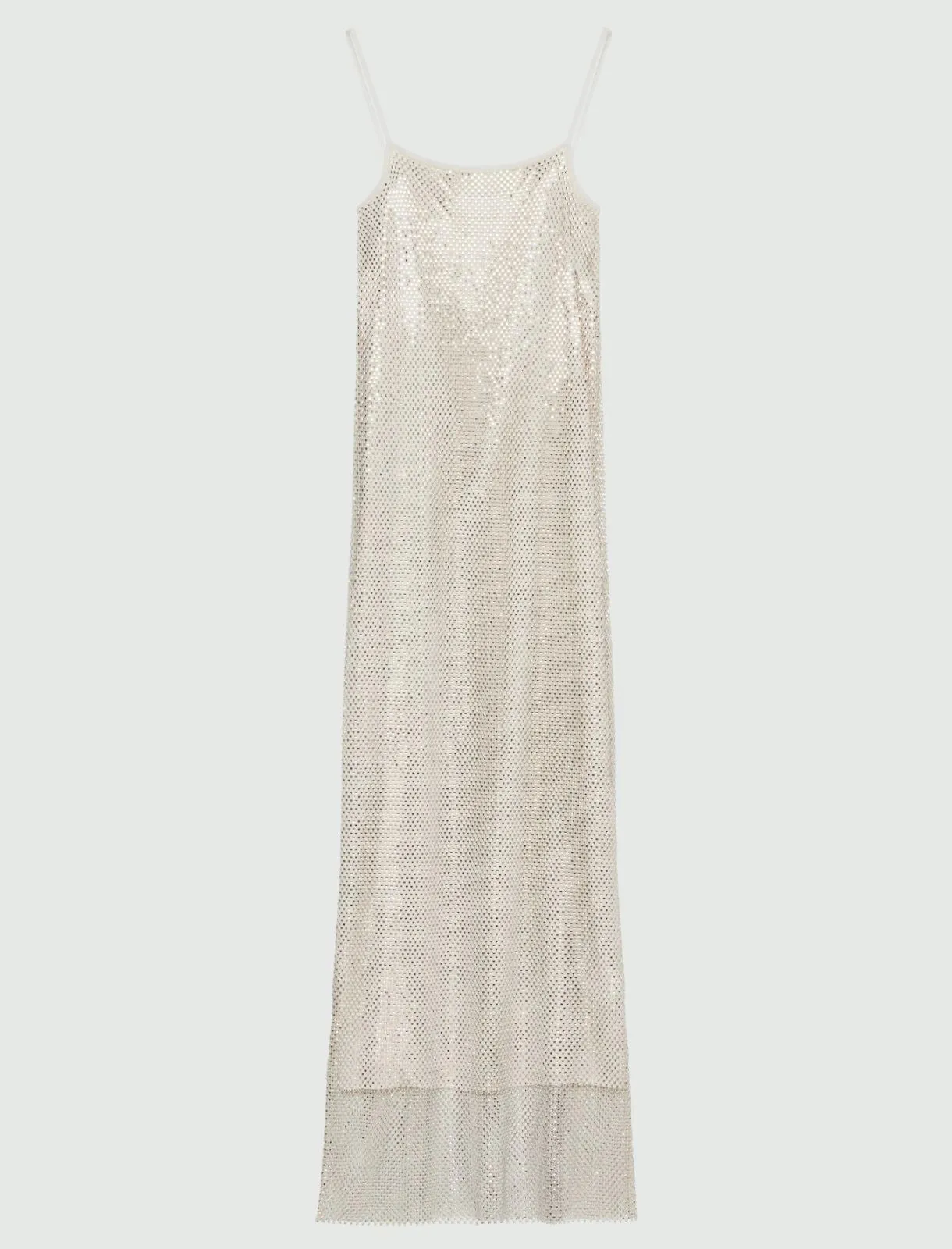 Fish Net Rhinestone Slip Dress