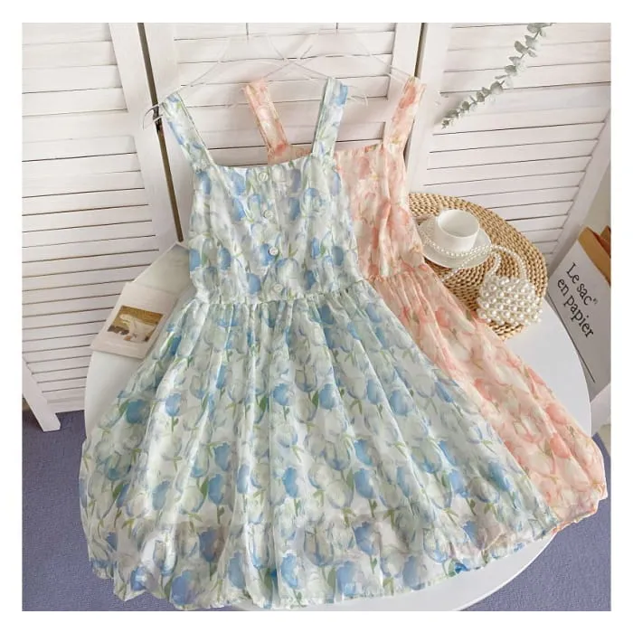 Floral Overall Skirt