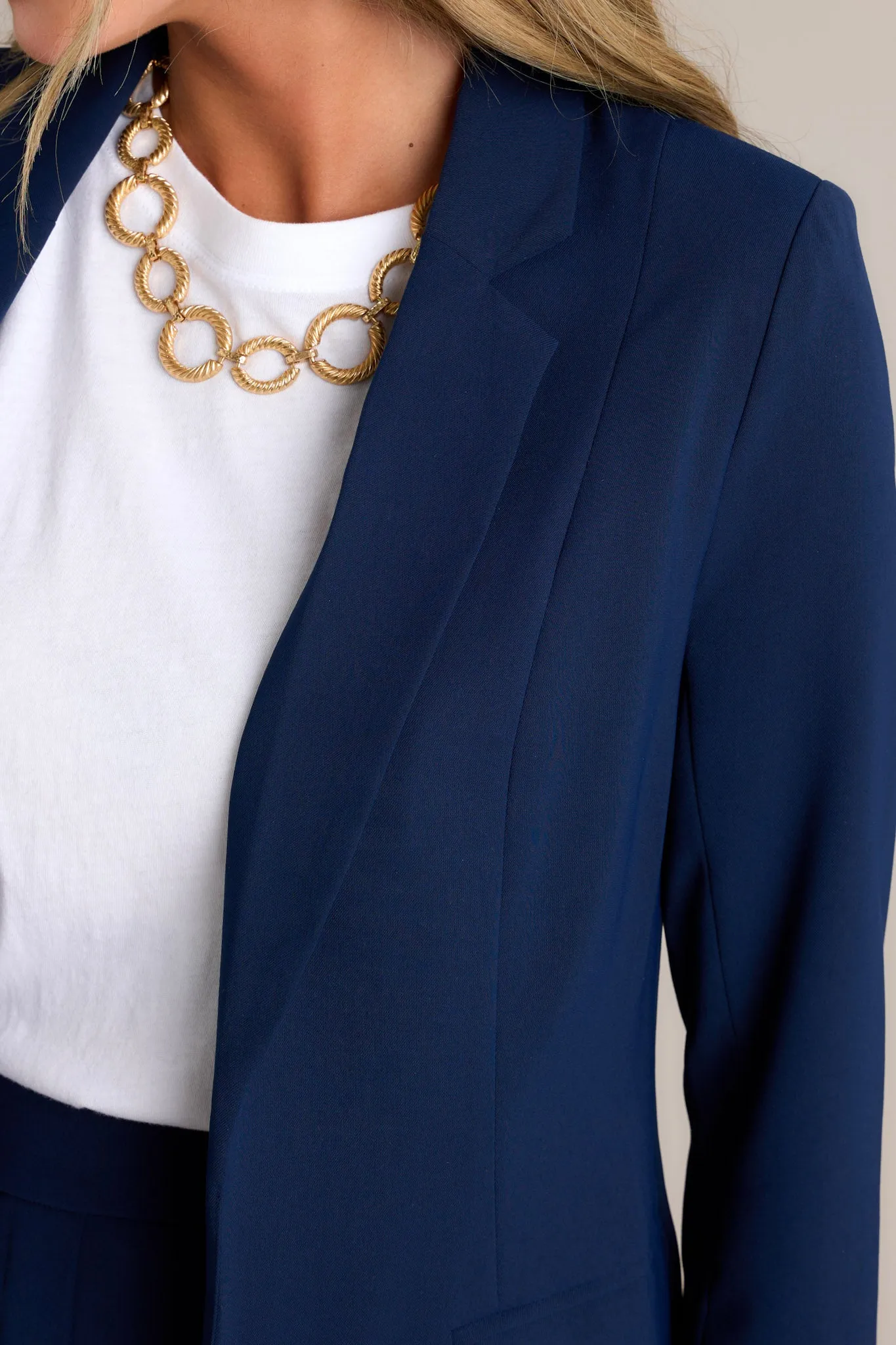 Grace In Every Step Lightweight Navy Blazer