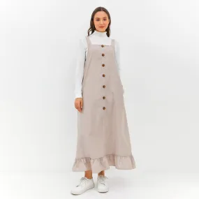 GRAPHIS Bottom Frill Button Overall Dress