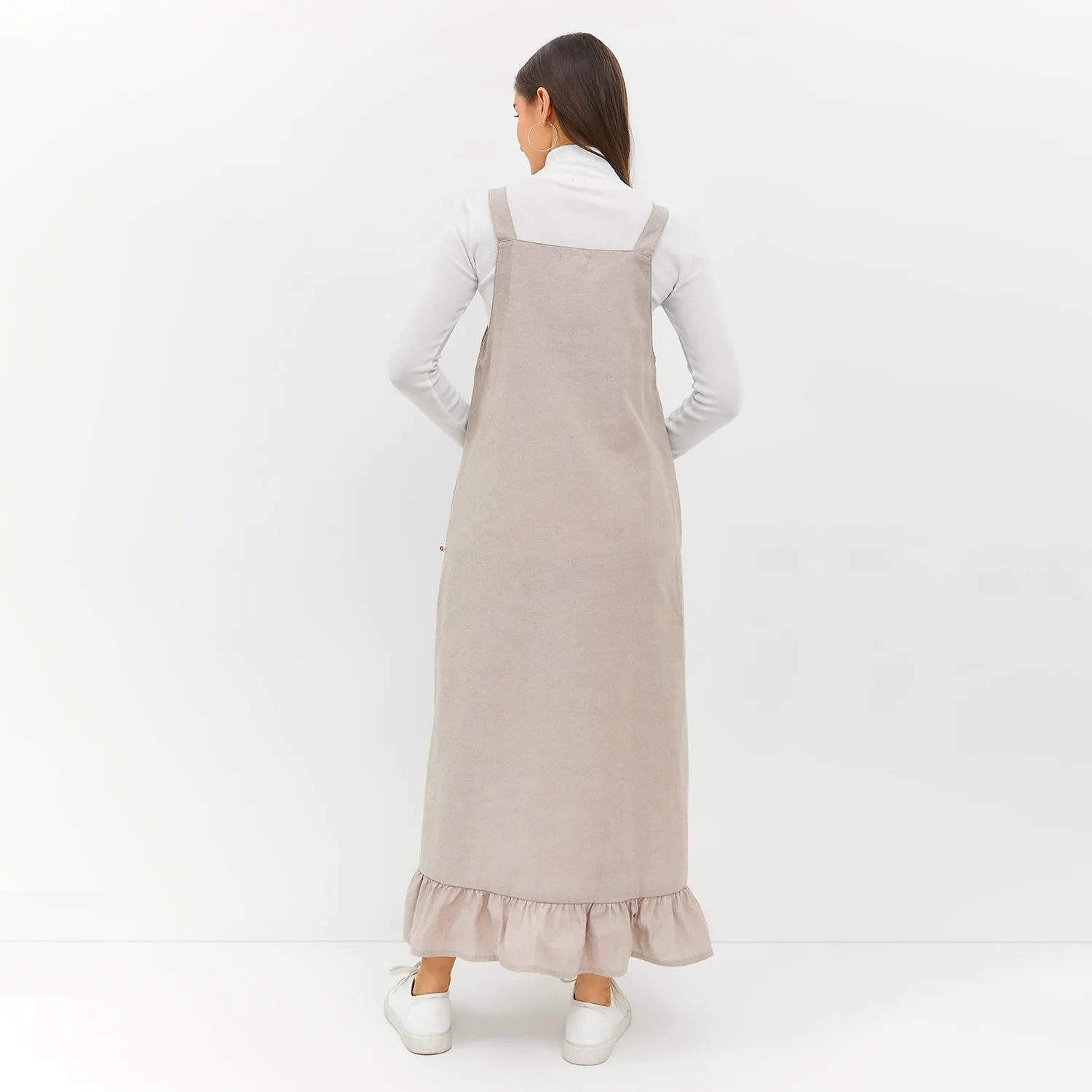 GRAPHIS Bottom Frill Button Overall Dress