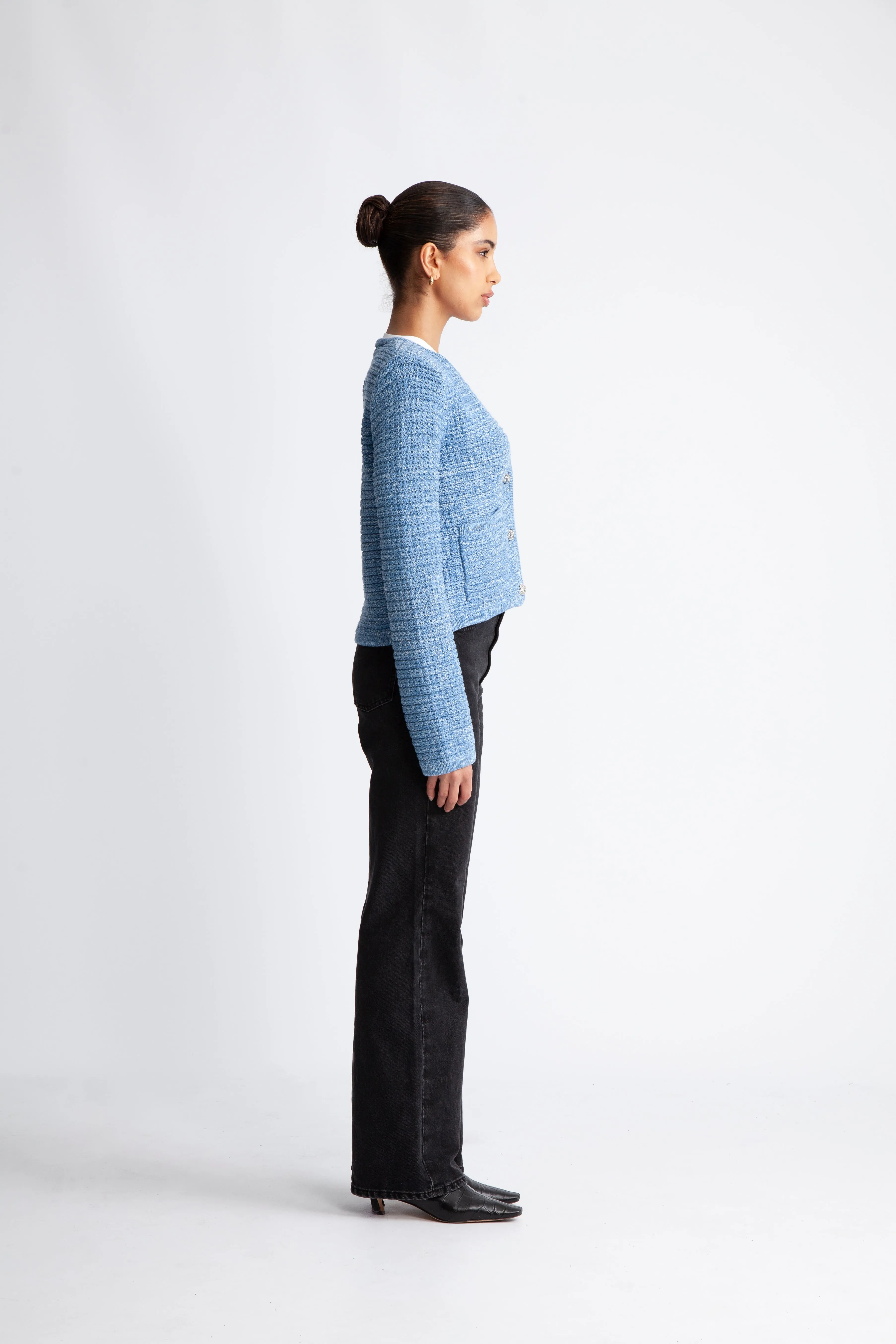 Grenada Knit Cardigan - Granada Sky