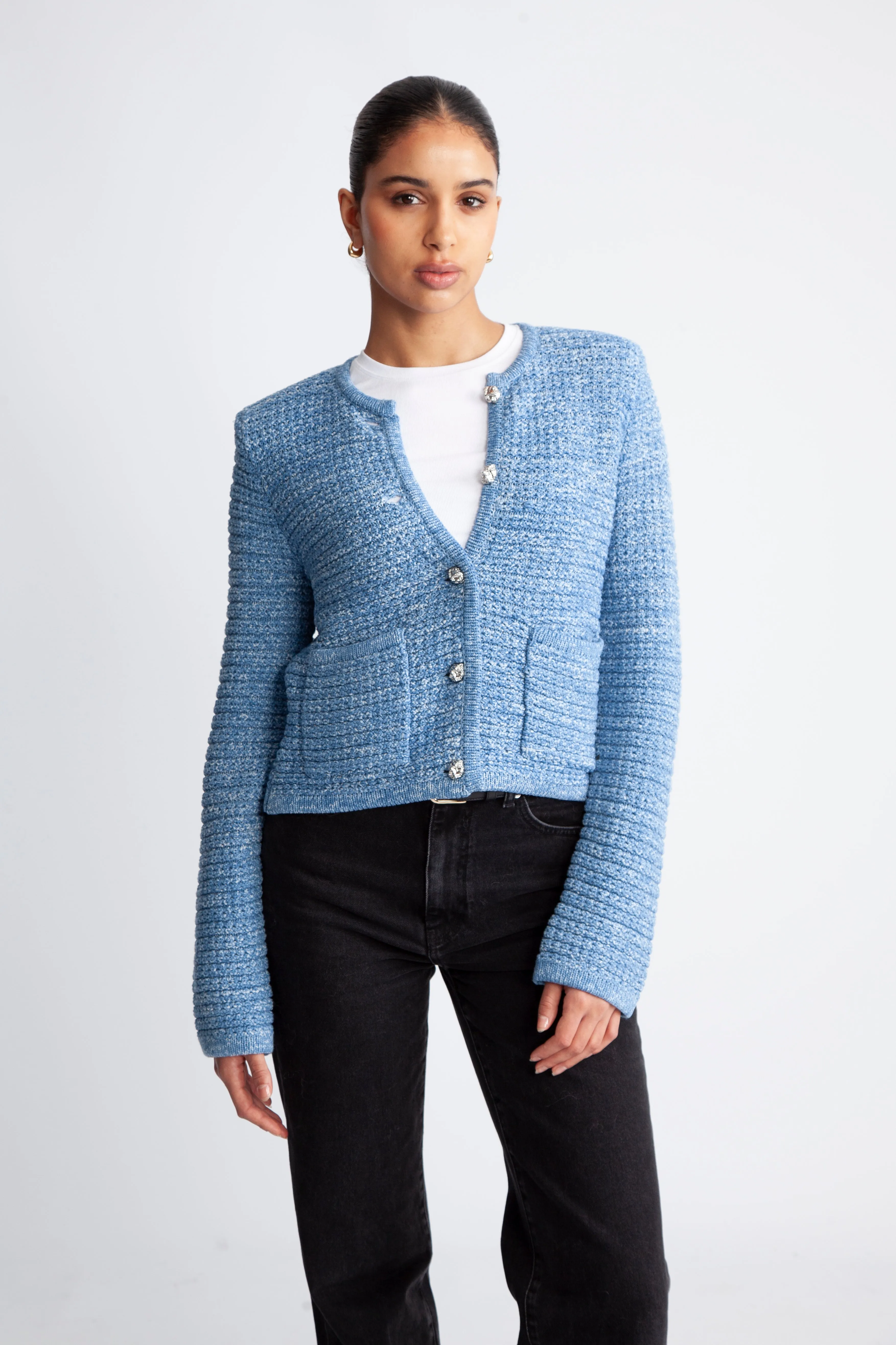 Grenada Knit Cardigan - Granada Sky
