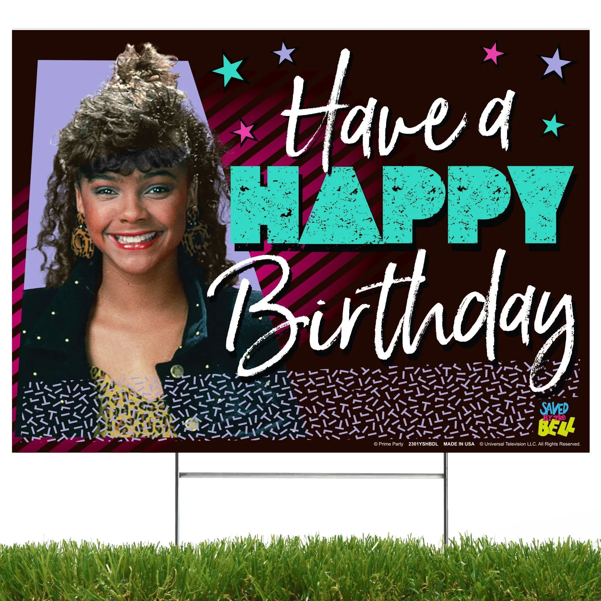 Happy Birthday Yard Sign, Saved By the Bell, Lisa Turtle