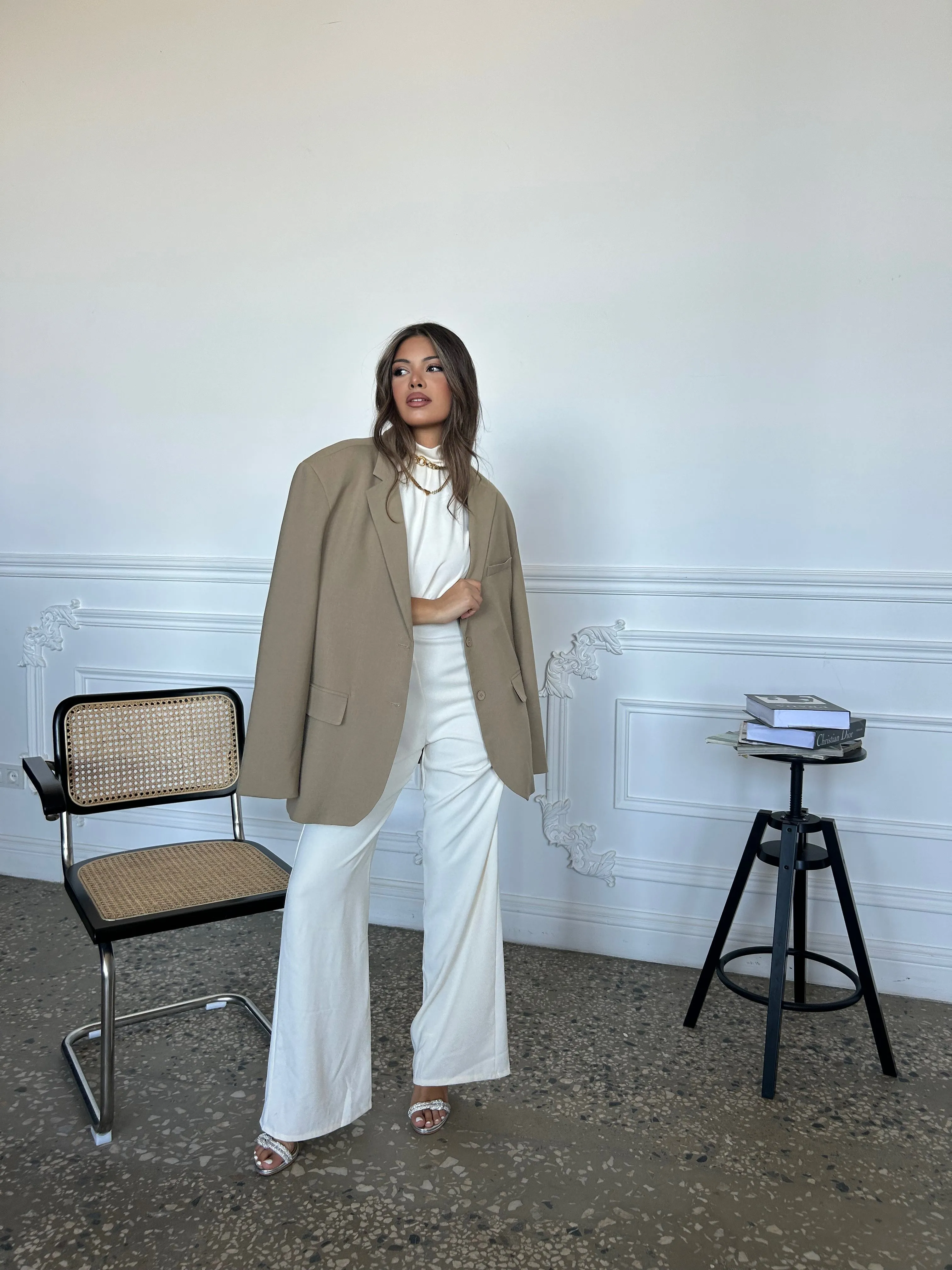 High neck sleevless jumpsuit