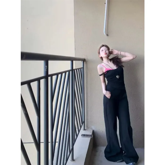 High Rise Plain Flared Suit Pants