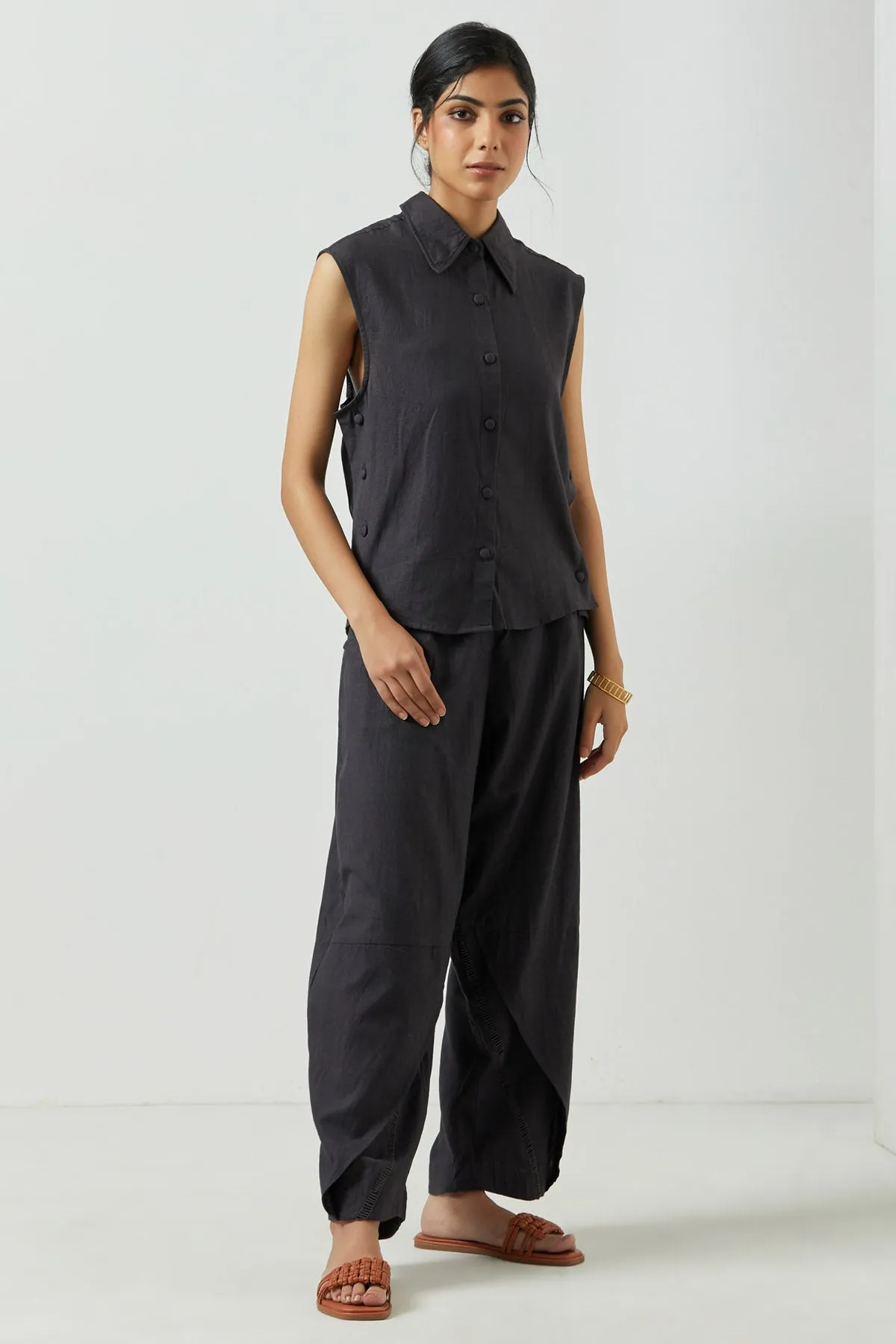 High Waist Layered Pants