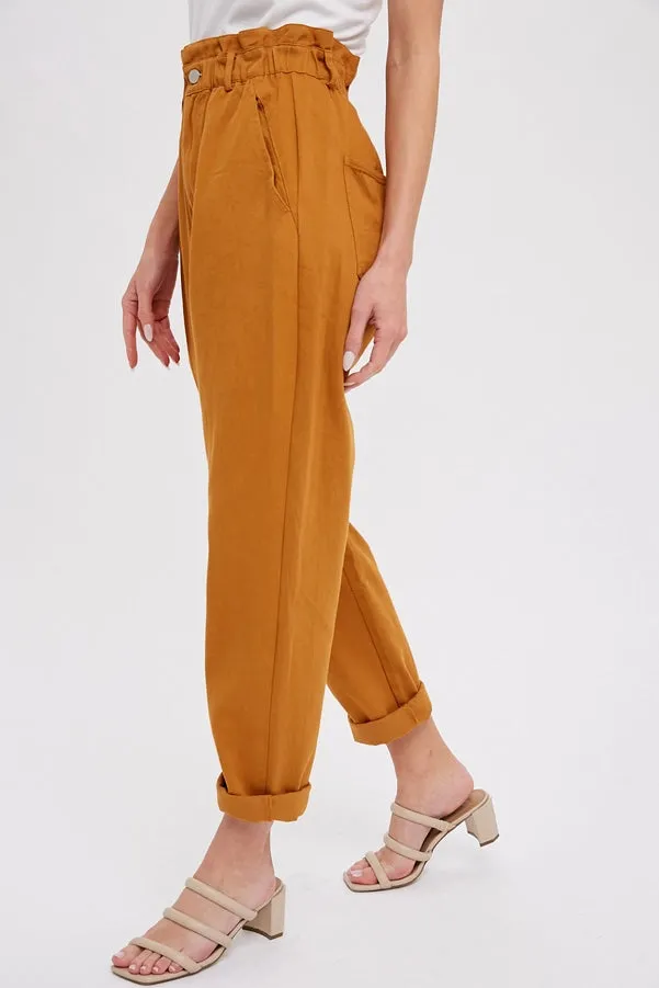 High Waist Paper Bag Pant