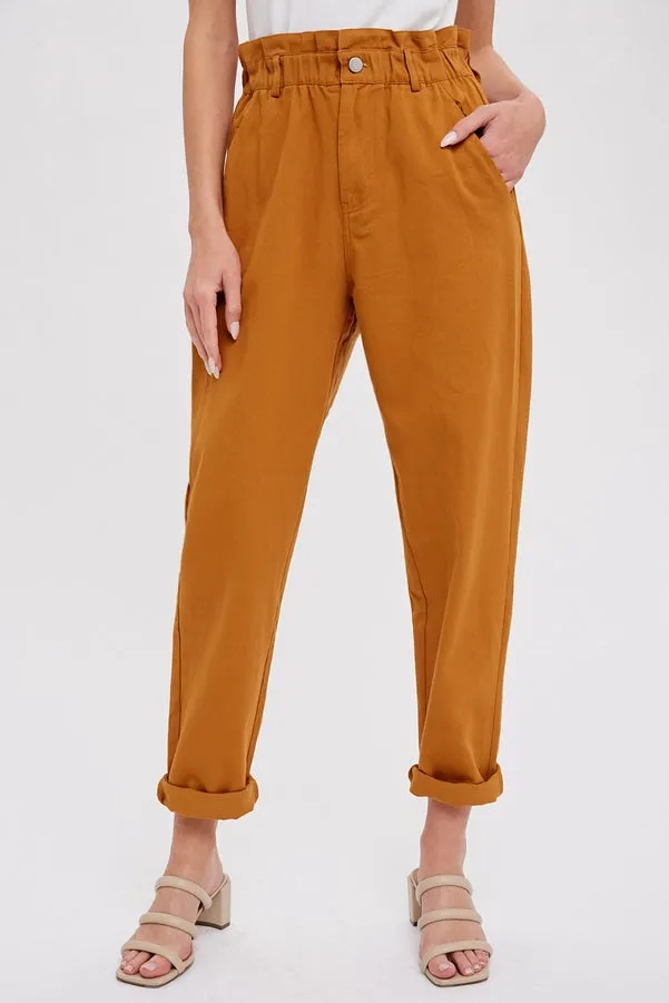 High Waist Paper Bag Pant