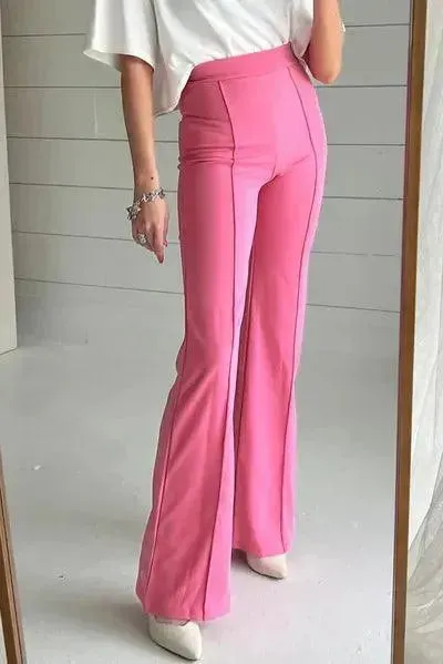 High Waist Straight Leg Pants