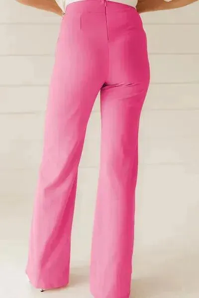 High Waist Straight Leg Pants