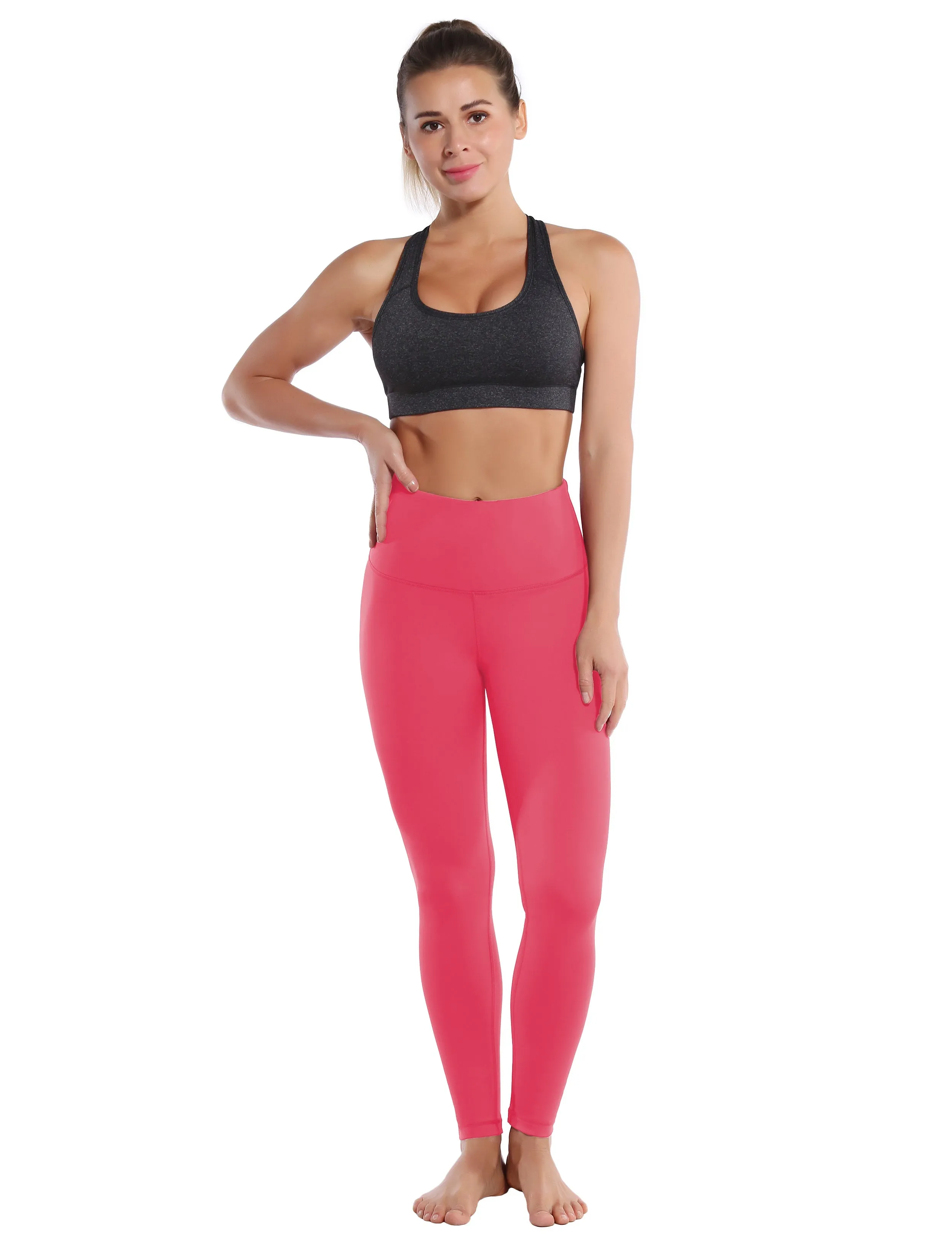 High Waist Tall Size Pants rosecoral_Tall Size