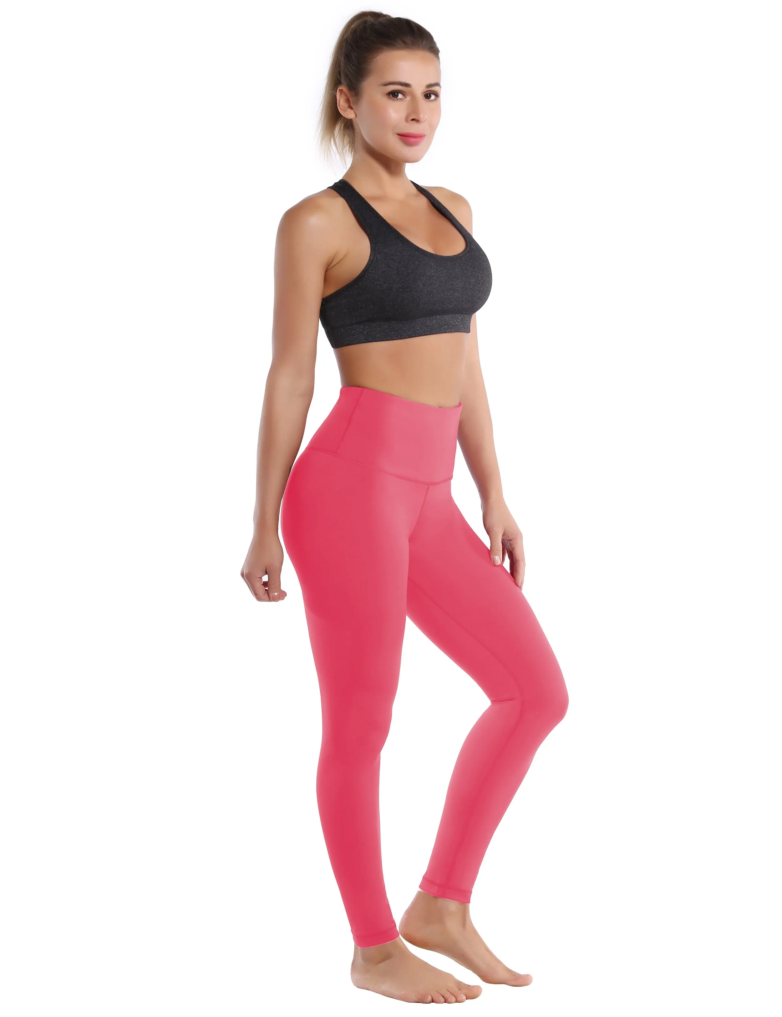 High Waist Tall Size Pants rosecoral_Tall Size