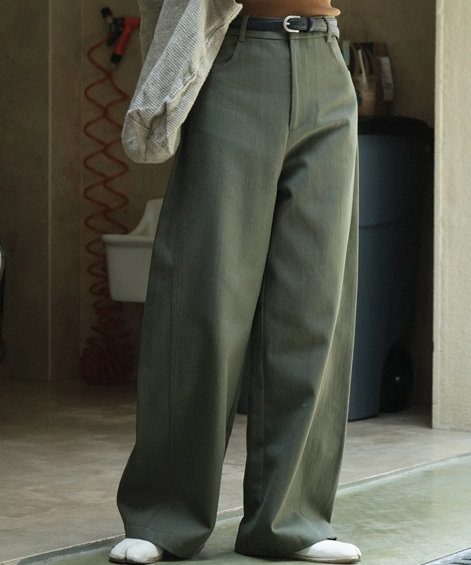 high waist wide leg pants