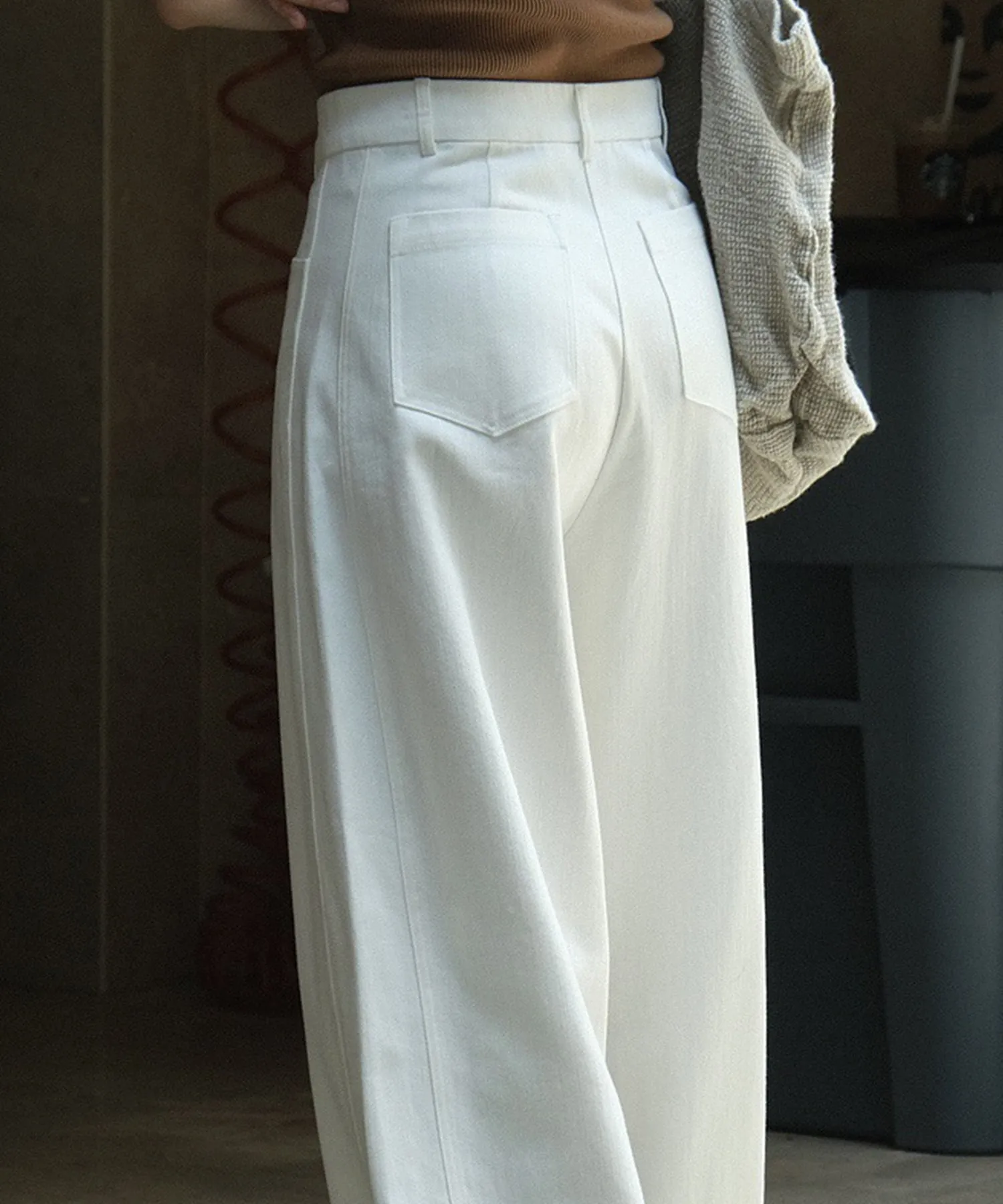 high waist wide leg pants