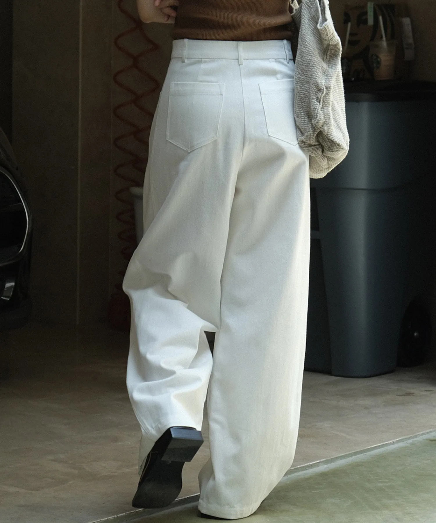 high waist wide leg pants