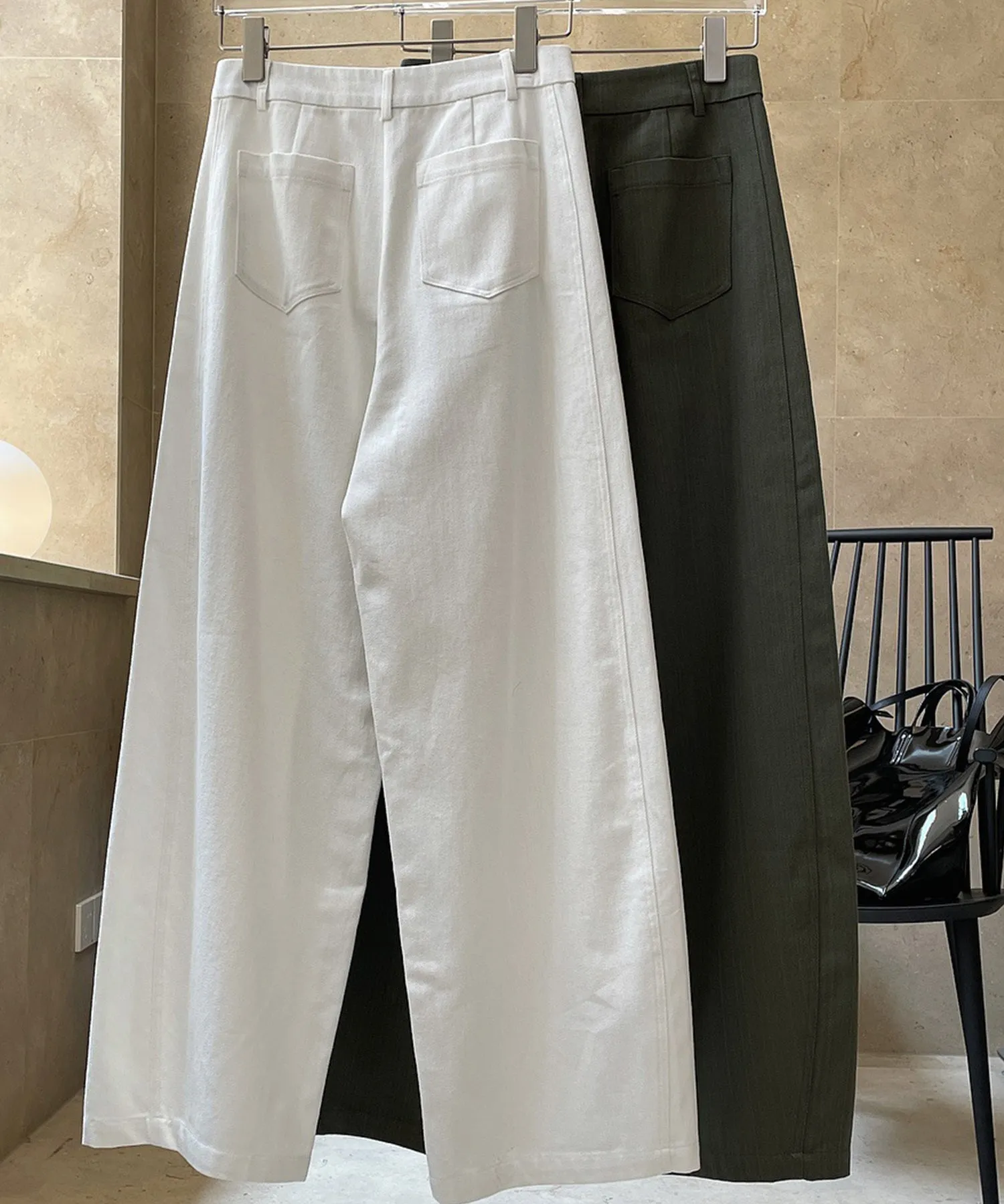 high waist wide leg pants