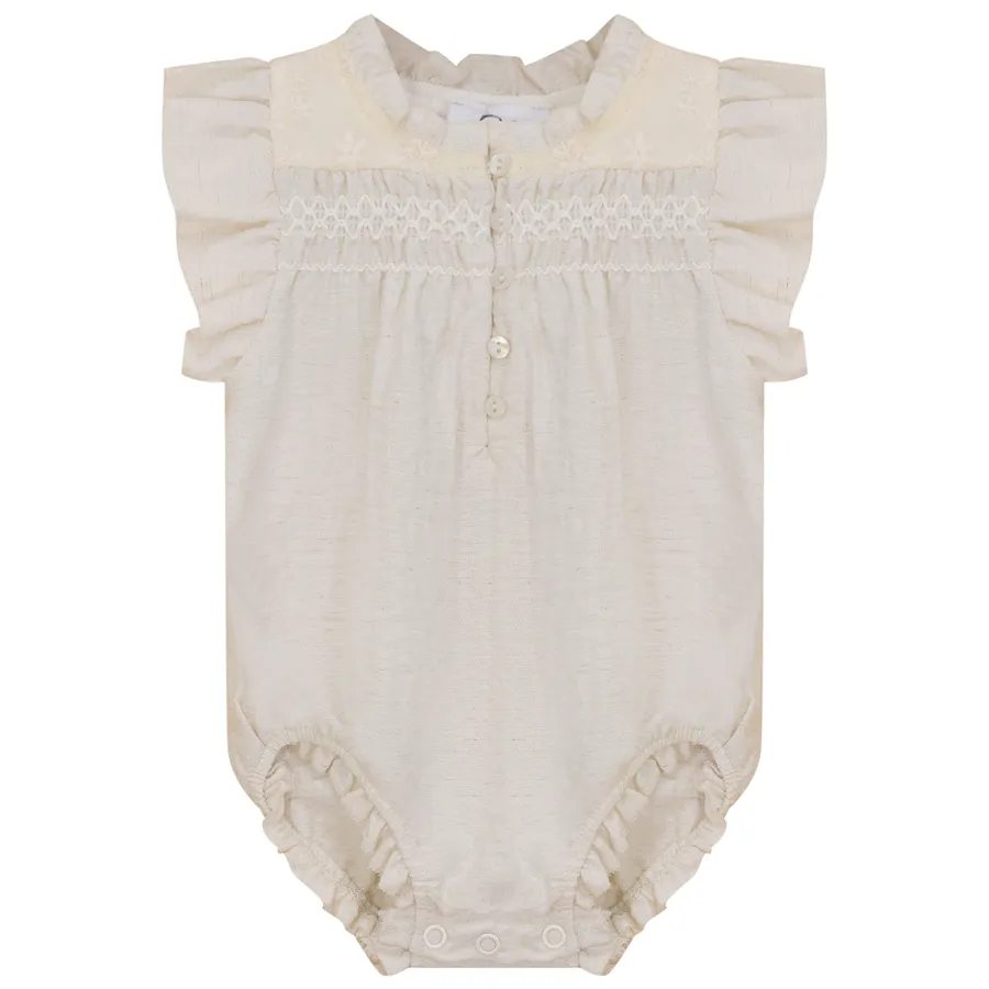 Hopscotch Shoulder Ruffle Overall